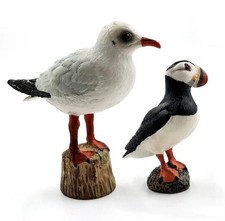 2pcs Puffin  Red-billed Gull Bird Animal Toy PVC Action Figure Kids Toys Gifts