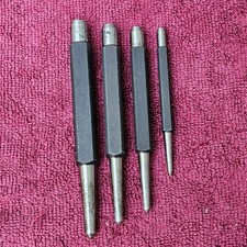 4 Piece General USA Square Bodied Center Punch Set