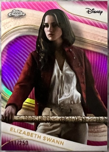 Elizabeth Swann Disney Topps Chrome #4 Pink Refractor Card 211/250 Pirates 2025