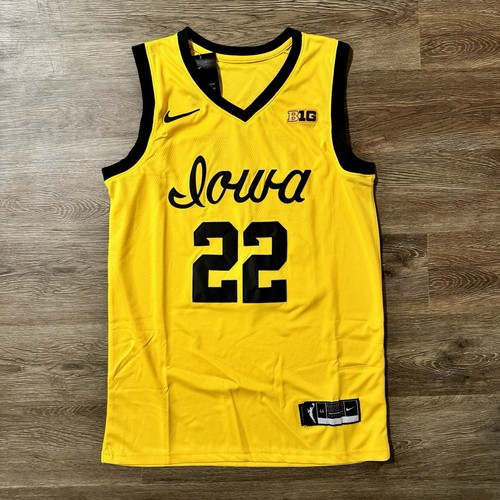 Maglia Caitlin Clark Iowa Occhio di Falco Giallo Cucito Taglia Uomo Small NCAA Nuova con etichette - Foto 1 di 4