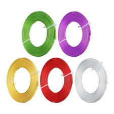 16.4 Feet Flat Aluminum Wire, 5 Roll 20 Gauge Bendable Anodized Aluminum Wire...