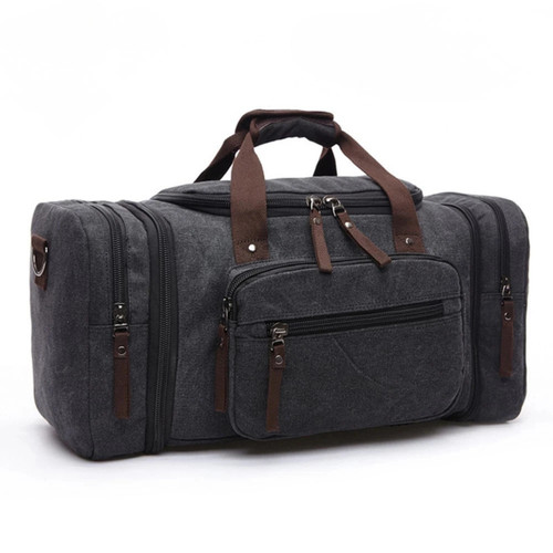 Men’s Canvas Travel Duffel Bag Large Capacity Carry On Luggage Weekend Tote