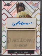 2023 PERFECT GAME - AIDEN HARRIS - AUTO / PATCH -  1/1