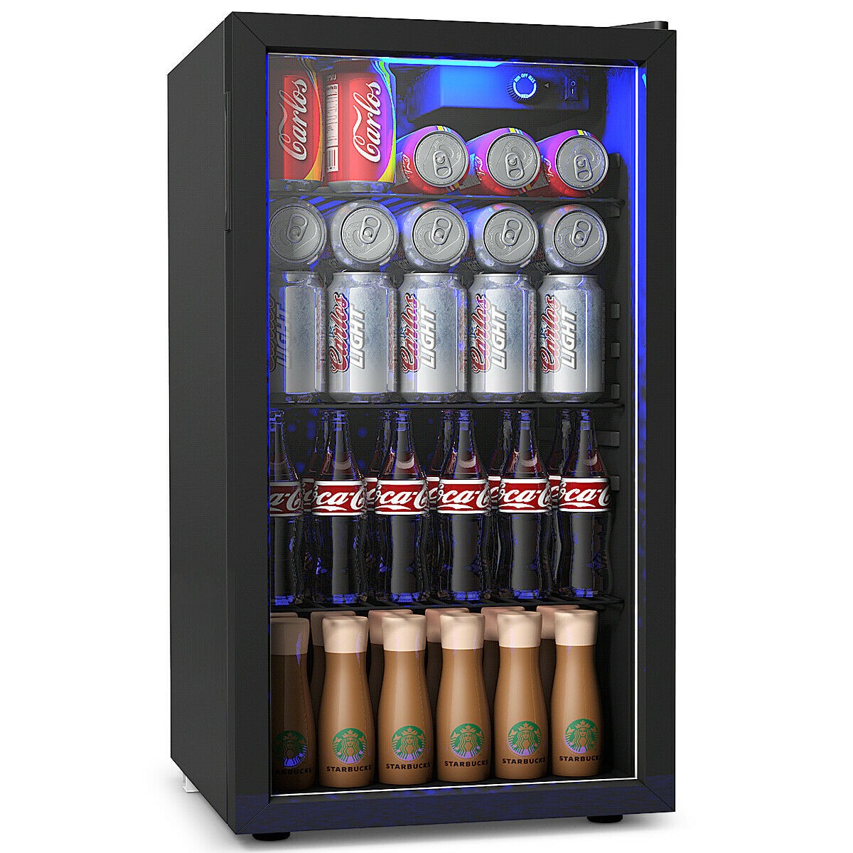 Costway 120 Can Beverage Refrigerator Beer Wine Soda Drink C