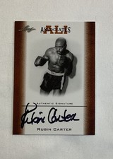 RUBIN HURRICANE CARTER 2011 LEAF ALI ASSOCIATES SIGNED CARD AUTOGRAPH AUTO