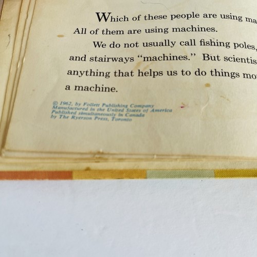Vintage Children's "Machines" Follett Beginning Science 1962 Edward Victor - Picture 13 of 15