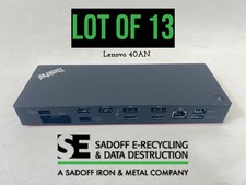  W LOT OF 13-Lenovo ThinkPad 40AN USB-C Docking Station Black - No AC Adapters