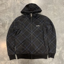 Vintage Billabong Fleece Lined Hoodie Jacket Small Black Full Zip Y2K AOP Men s