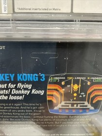 Donkey Kong 3 Arcade Classics Nintendo NES CIB Hangtab VGA WATA CGC Black Box DK