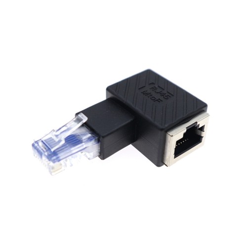 90° Right Angle RJ45 Male to Female Ethernet LAN Extension Adapter Connector - Afbeelding 13 van 25