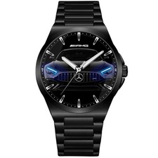 Montre Noir En Acier Fan Art Mercedes Benz GT AMG Sport Frontal