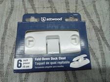Attwood Marine 6" Fold-Down Dock Cleat 12048-4 corrosion resistant boat aluminum