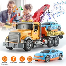 Big Tow Trucks Toy Trucks with Hook and Car for Boys Pull Back Truck Toys Gifts