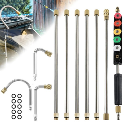 #ad #ad High Pressure Washer Extension Wand Replace Lance Gutter Cleaner Nozzle 4000PSI $35.99
