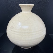 Bernard Leach stoneware ribbed vase impress ‘old’ BL & Leach pottery seals #2807