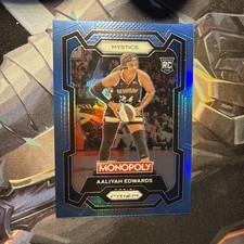 2023-24 WNBA Prizm  Monopoly Aaliyah Edwards NBA Boardwalk Blue Prizm /15