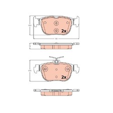 Satz Bremsbeläge Bremsklötze hinten für Audi A3 8YS 8YA | 24029942
