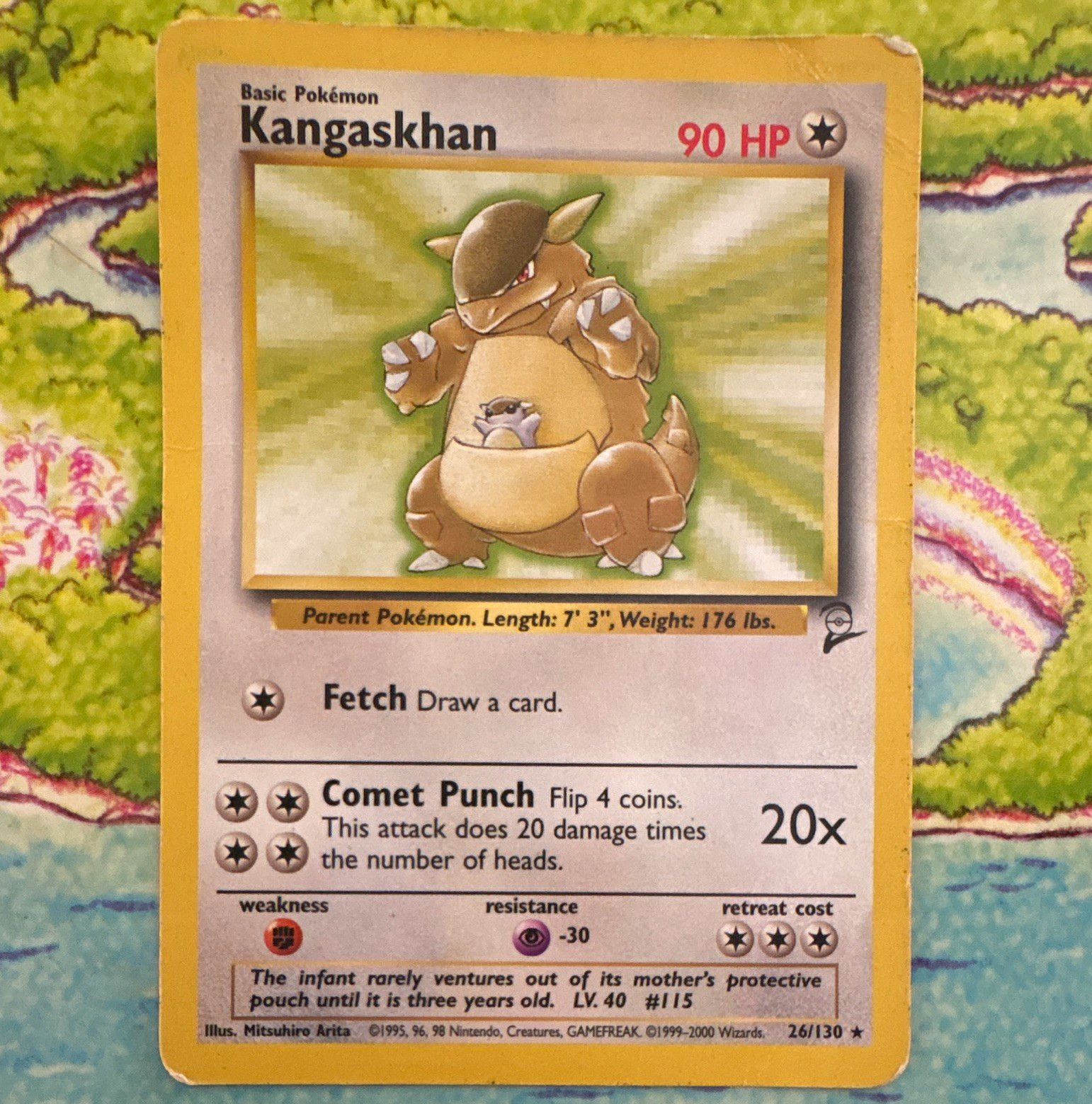 Wizards of the Coast Kangaskhan 26/130 Base Set 2 Unlimited English Rare 90 HP