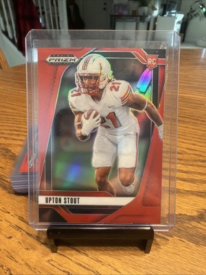 2025 Panini Prizm Draft Picks - Upton Stout #149 Red Prizm 166/399 (RC)