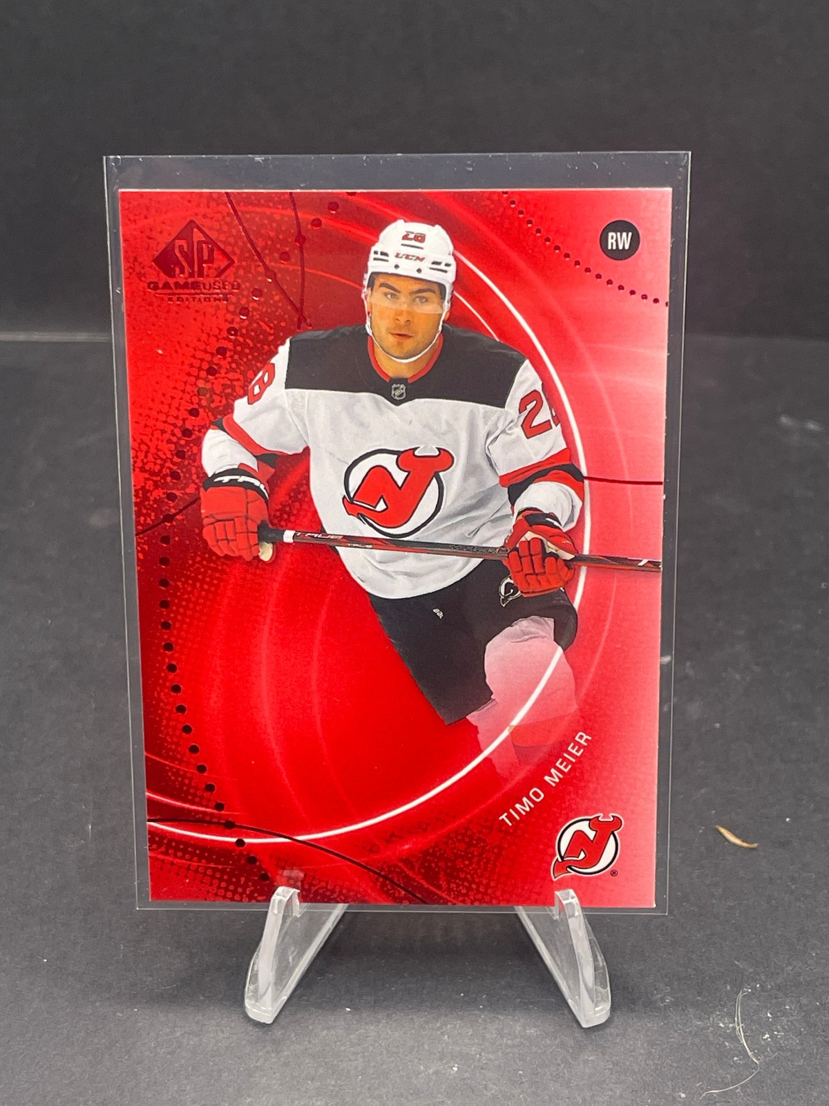 2025-26 TIMO MEIER UPPER DECK SP GAME USED RED VARIATION #151 SP