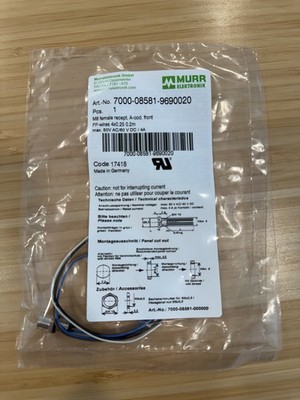 Murr Elektronik 7000-08581-9690020 Cordset - 4 pin, 0.2m cable (NEW)