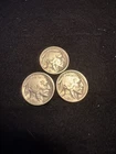1925, 1926, 1928  Buffalo Nickel 5C Lot of 3 Circulated Ungraded