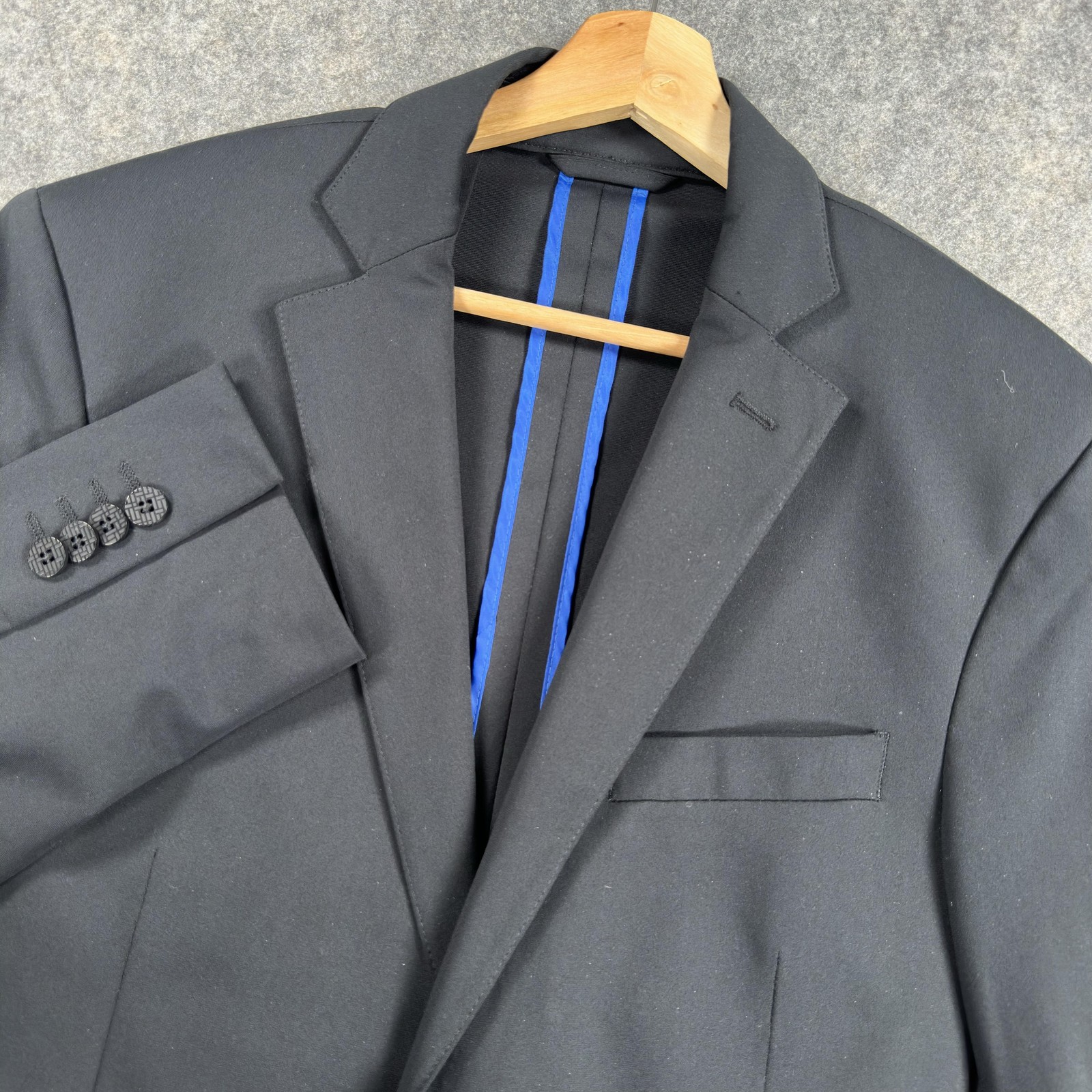 Twillory Suit Jacket Mens 38R Black Stretch Performance Travel Polyester Blazer
