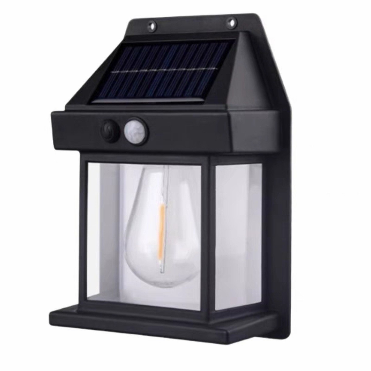 2/4 X Solar Power Wall Light Lantern PIR Motion Sensor Outdoor Garden Lamp UK
