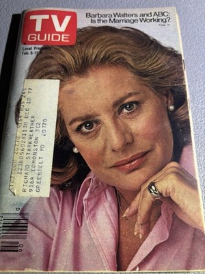 TV Guide Feb 5-11, 1977 Barbara Walters and ABC Happy Days Fish television