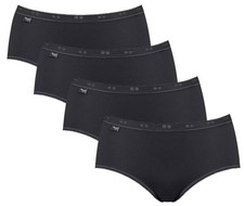 Sloggi Womens Basic 4 Pack Midi Knickers - Black