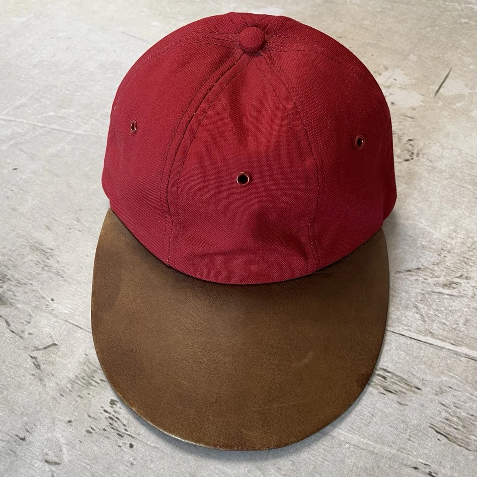 True Vintage 70s Polo Ralph Lauren Sportsman Leather Long Bill Cap Hat - Image 2 of 4
