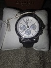 Coach 14501972 Silver Dial Black Leather Strap Chronograph Women's Watch — photo 2