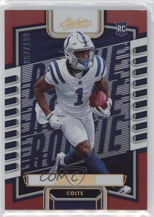 2023 Panini Absolute Rookies Red Spectrum 67/100 Josh Downs #128 qf8