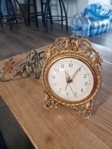 Vintage Matson 24K Gold Electric Clock