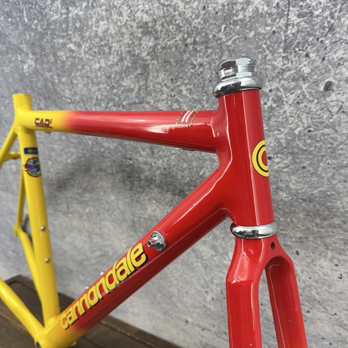 Vintage Cannondale CAAD3 Road Frame 50cm Yellow Red Fade USA 700c