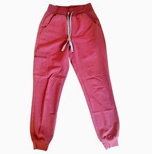 FIGS Womens Pink Jogger Scrub Pants Size XS Drawstring Cargo Medical