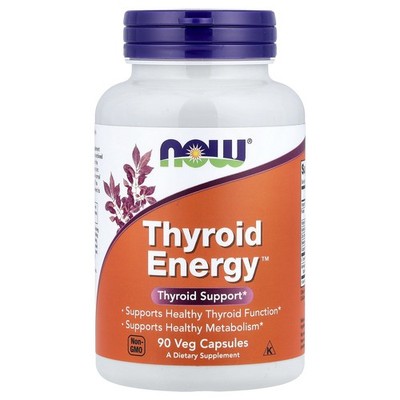 Now Foods Thyroid Energy 90 Veg Capsules GMP Quality Assured, Kosher