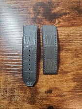 Original HUBLOT Big Bang OEM 26/22mm Gray Alligator  Rubber Deployment Strap