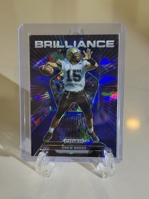 2024 Panini Prizm Draft Picks - Brilliance Drew Brees #BR-DB Blue Crack Ice /99