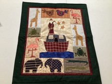 Handmade 18x22 wall quilt or table topper applique with embroidery