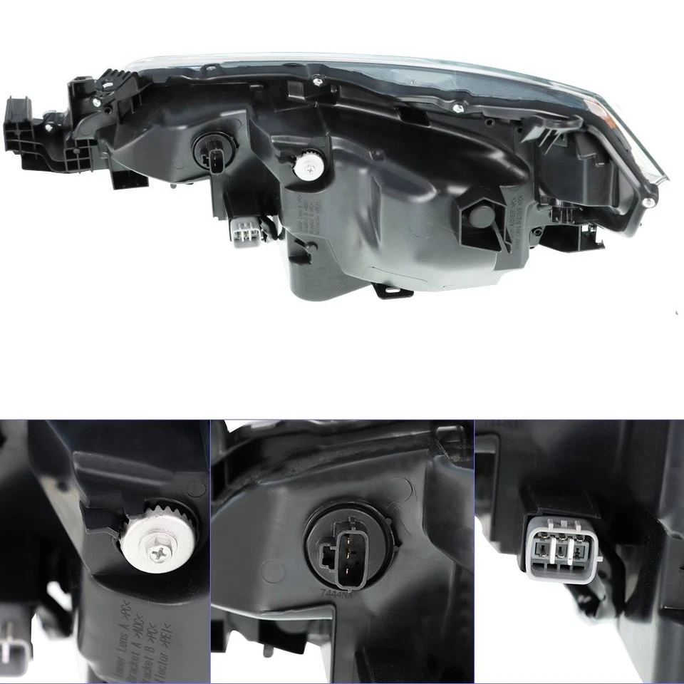 Faro pasajero derecho cromado halógeno transparente para Toyota Corolla L LE Eco 2017-19 Foto 3 de 4