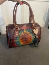 Artisan Leather New Bag Gorgeous Tooled Aztec Calendar.