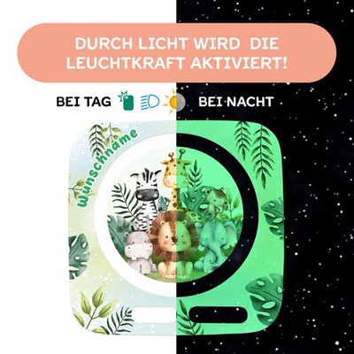 Schutzfolie nachtleuchtend kompatibel m. Toniebox 2 m. Wunschname Y015 Dschungel