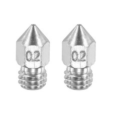 MK8 Nozzles 0.2mm 3D Printer Extruder Nozzle for 1.75mm Filament Pack of 2