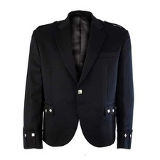 Scottish Argyle kilt Jacket with Vest / Waistcoat in 100 wool