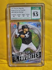 2021 Topps Bowman Mega Box #RRY-NM Nick Madrigal Mojo Refractor CSG 9.5 RC