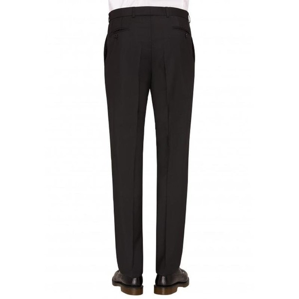 Men Carl Gross Trousers Black Wool 42 / 3XL / 58