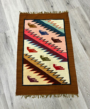 Vintage Southwestern Woven Wall Hanging Rug Tapestry Geometric Native Style