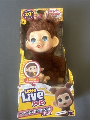 Little Live Pets My Baby Monkey Mini CHIKKI CHERRY - NIB