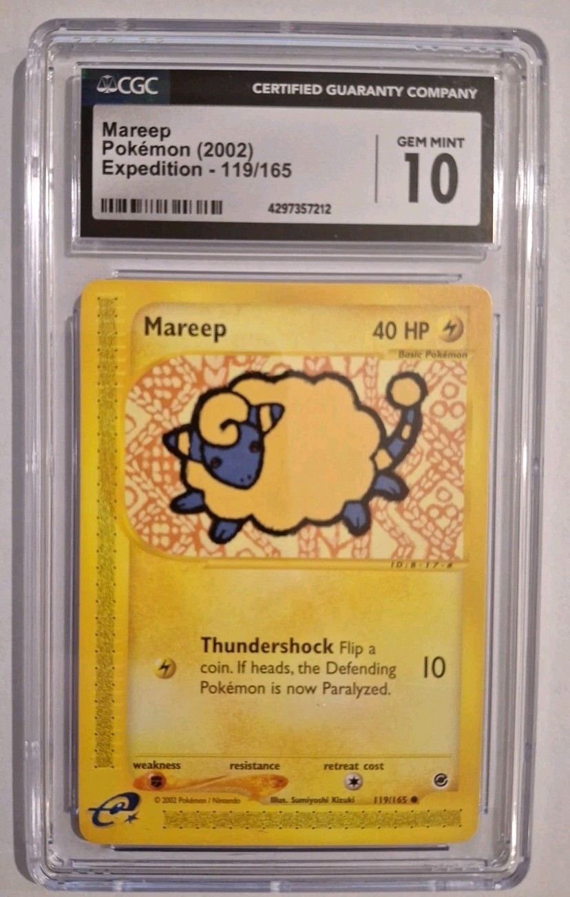 MAREEP 119/165 EXPEDITION 2002 POKEMON CGC 10 GEM MINT! POP 22!